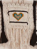 Macrame Wall hanging with love heart motif